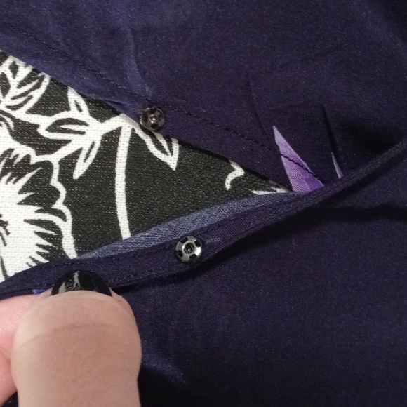 🆕️ 💜HTF Rails💜 - Riley Navy/Purple Wisteria Print Romper - Picture 7 of 14